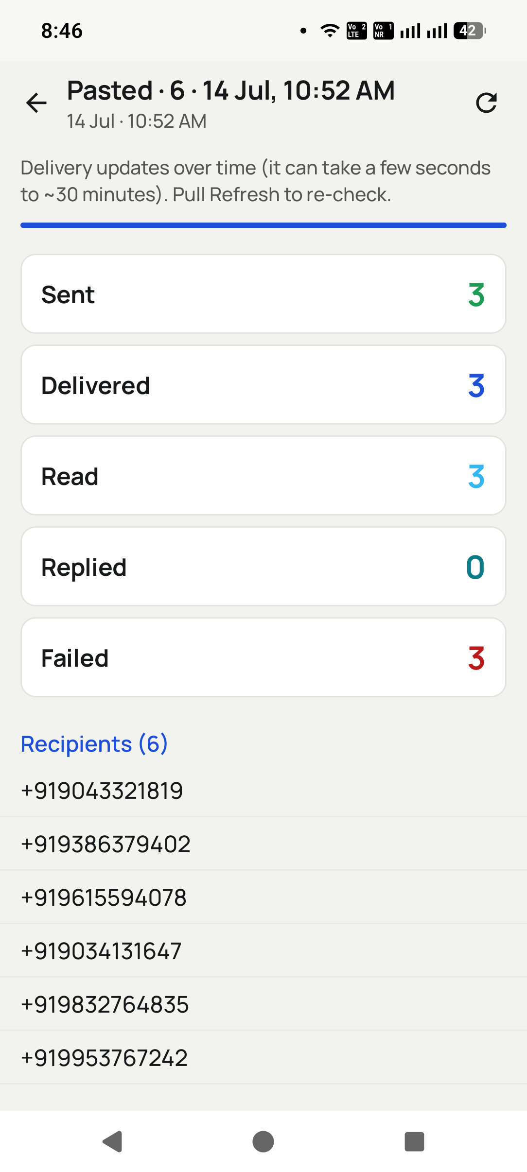 Bulk WhatsApp campaigns: Send in batches, answer in one place