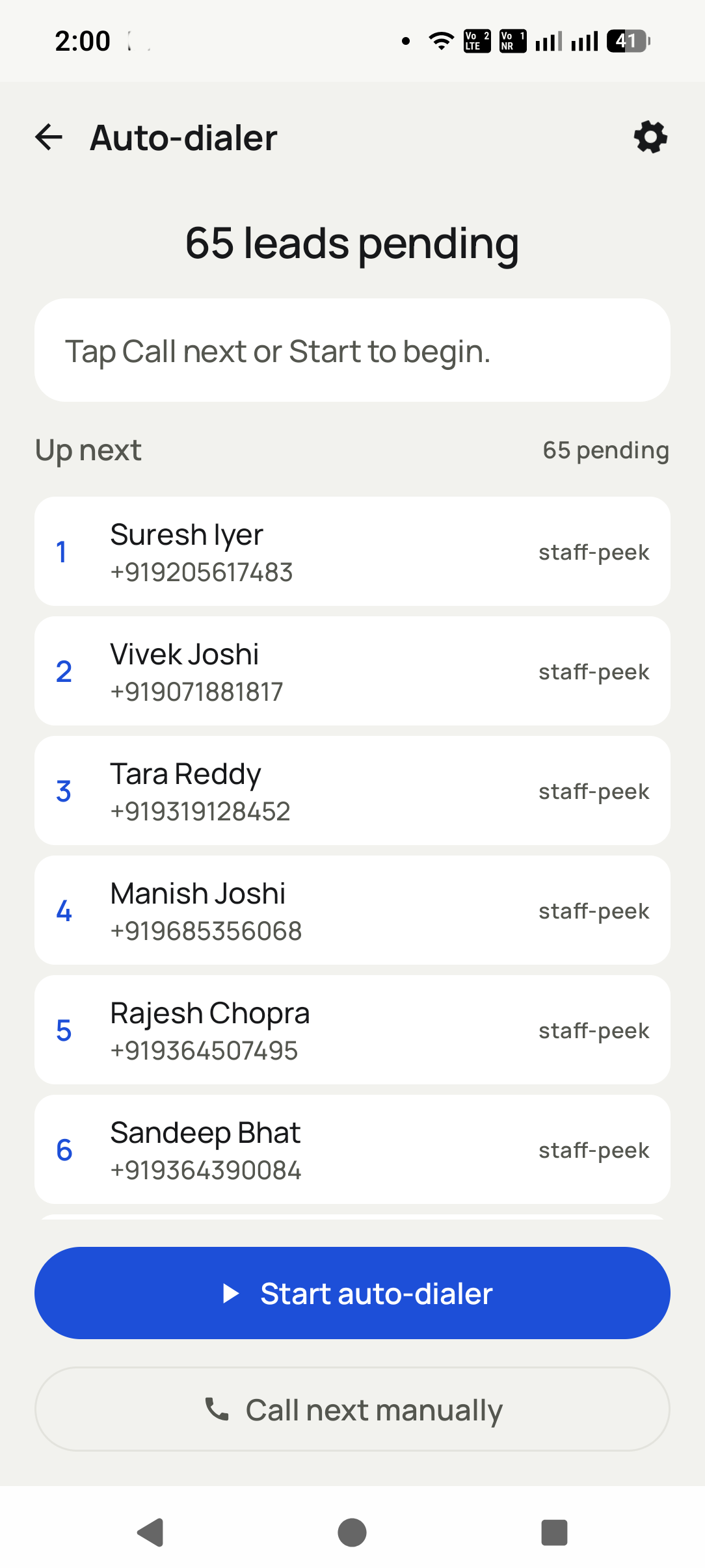 Team call reports: Read any day, any range